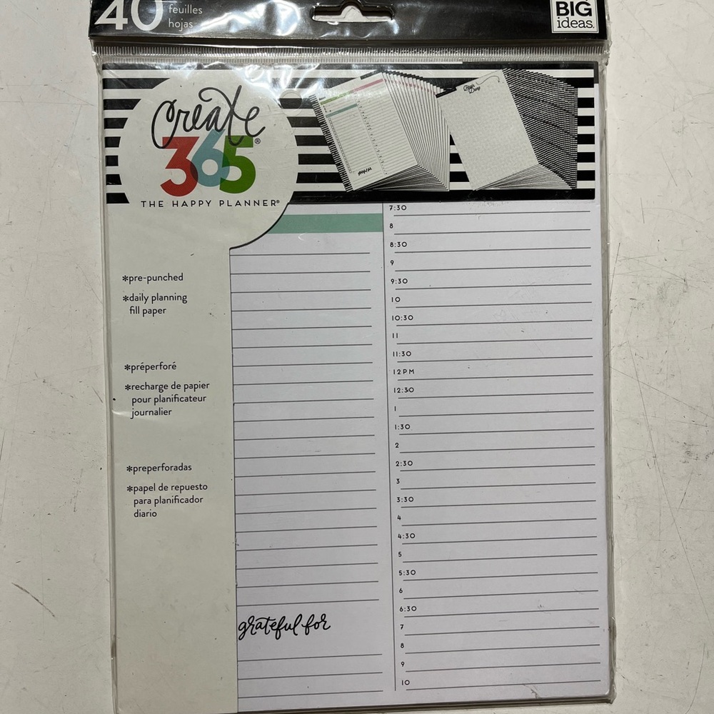 Create 365 The Happy Planner Daily Planning Filler Paper - Classic